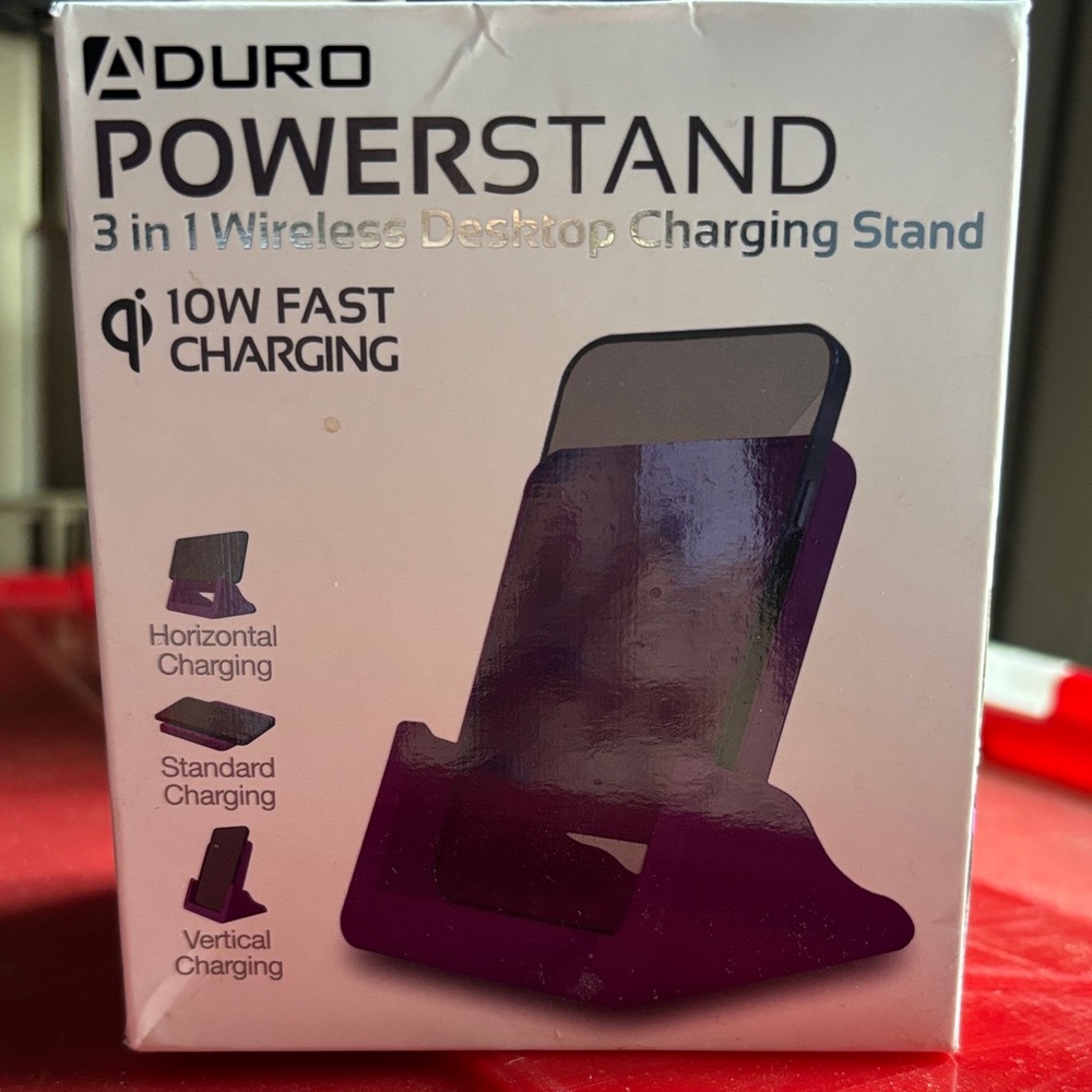 Aduro PowerStand 3-in-1 Wireless Charging Stand New